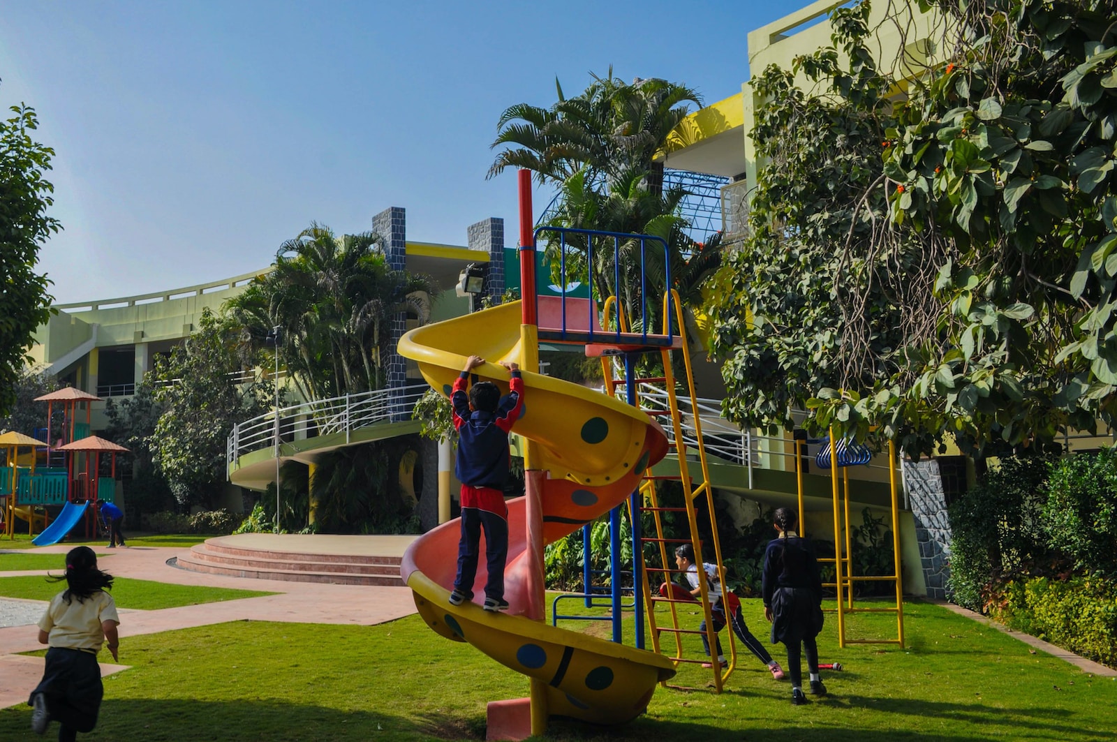 children at the playground during day