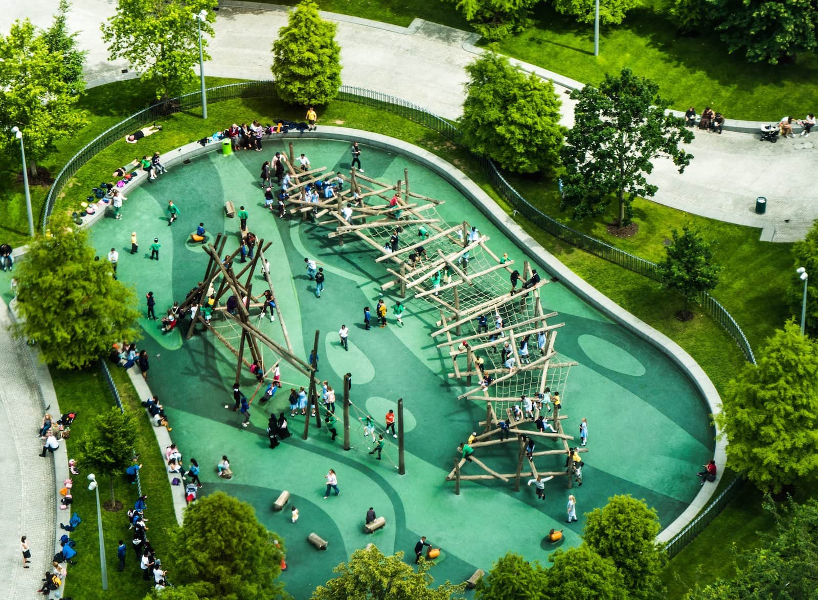 people in park