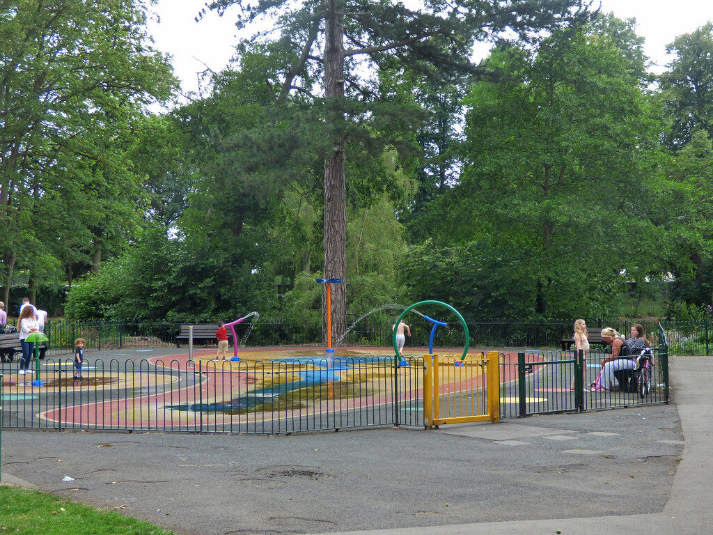 Mary stevens park, stourbridge fountain play park area