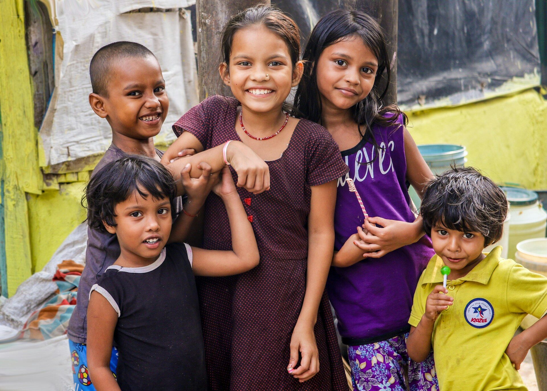 five children smiling