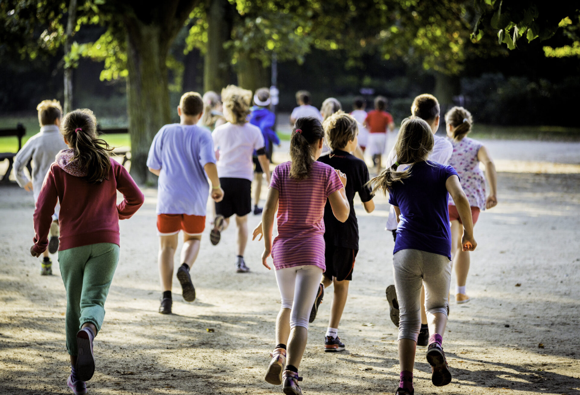 Young school runners